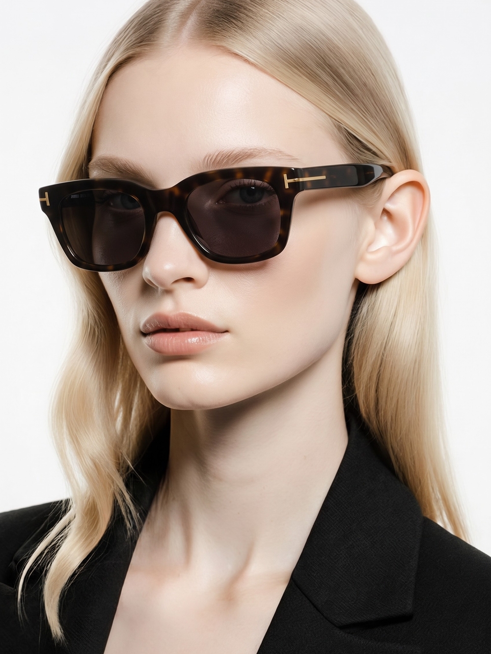 Tom Ford Snowdon Tortoiseshell Sunglasses with Dark Brown Lenses